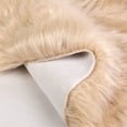 thumbnail image 5 of REGALWOVEN Area Rug Faux Fur Carpet for Home, 3x3 Feet Round, Khaki, 5 of 8