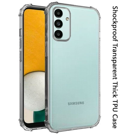 Phone Case for Samsung Galaxy A13 5G Hybrid Transparent Thick Pure TPU Rubber Silicone 4 Corners Gel Shockproof Protective Slim Back Cover for Galaxy A13 - Clear