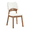 A-Walnut,White, variant on Dining Chairs Set of 2 Walnut Solid Wood White PU 30.5" for Dining Room