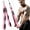 Pink, variant on MANUEKLEAR 3 Grip Lengths in 1 Tricep Rope Cable Attachment with Ergonomic Handles, Greater ROM for Tricep Push Down Attachment Professional Gym Rope for Overhead Extension