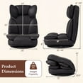 thumbnail image 3 of ELLEGNT 360° Swivel Floor Gaming Chair – Folding, Adjustable Lounger Couch for Lazy Relaxation, Black, 3 of 10