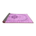 thumbnail image 2 of Ahgly Company Indoor Round Medallion Purple Traditional Area Rugs, 4' Round, 2 of 4