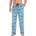 thumbnail image 3 of GZHJMY Shark Pajama Pants for Men, Lounge Pants Lightweight Men Pajama Bottoms with Drawstring Pockets, Christmas New Year Birthday Gifts, Medium, 3 of 6