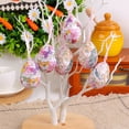 thumbnail image 4 of 6 Pcs Easter Egg Ornaments for Tree, Multicolored Plastic Hand Painted Easter Hanging Ornaments, DIY Crafts for Easter Tree Decor, Party Favors & Holiday Decorations, 4 of 6