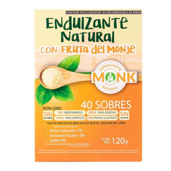 Endulzante de Fruta del Monje Chococoa Cajilla con 40 Sobres