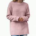 thumbnail image 4 of Towmus Women's Oversized Sweaters Batwing Sleeve Mock Neck Jumper Tops Chunky Knit Pullover cute Sweater, 4 of 5