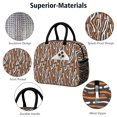 thumbnail image 4 of Insulated Lunch Bag for Women, Floral Print Oxford Fabric Lunch Box, Leakproof Thermal Cooler Tote for Work, School & Picnic, Leopard Animal Print, 4 of 5
