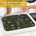 thumbnail image 7 of Green Plants Dish Drying Mat for Kitchen Counter Microfiber Absorbent Dish Draining Reusable Washable Foldable 16"x18", 7 of 7
