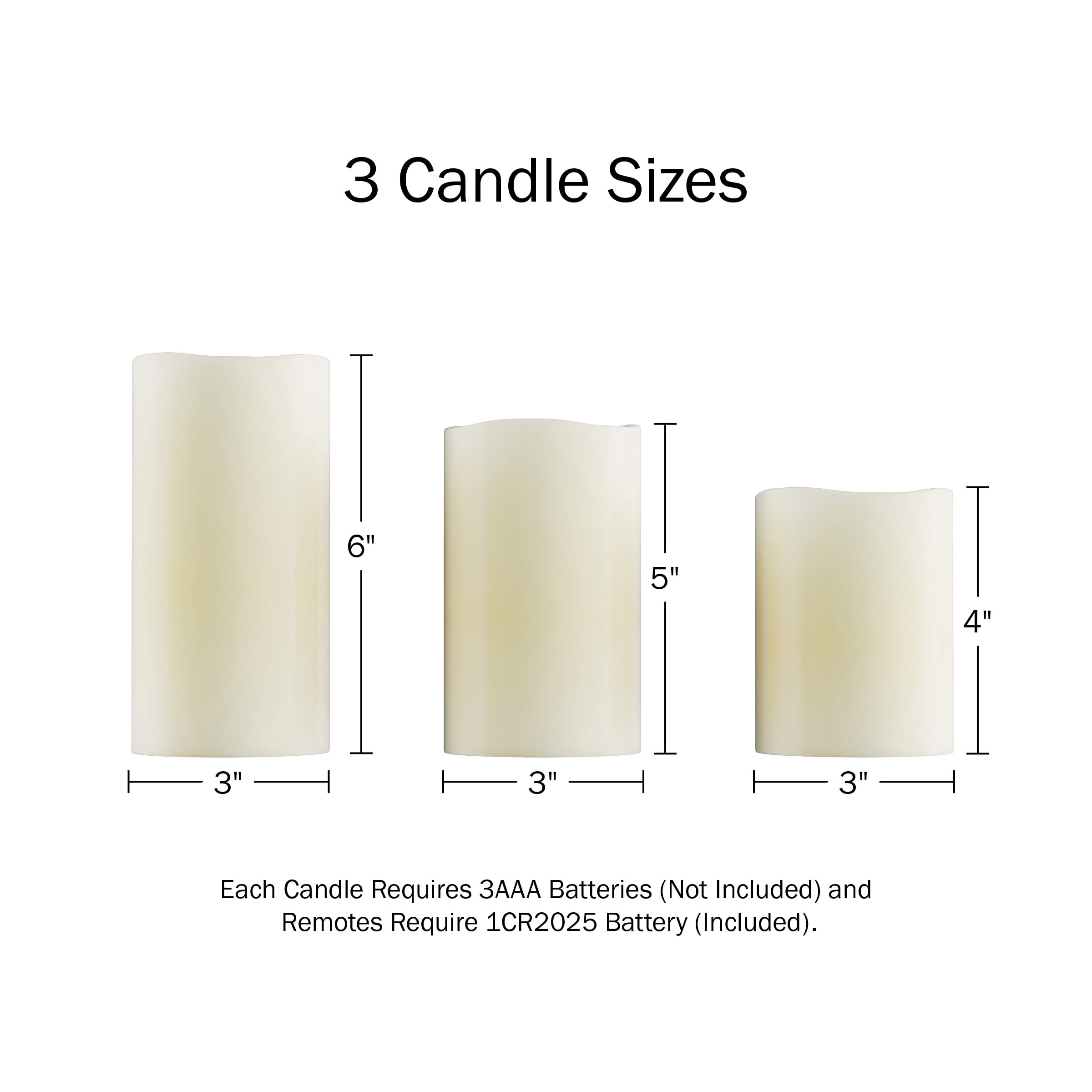 Lavish Home 3-Piece Color Changing Flameless LED Candle Set with Remote