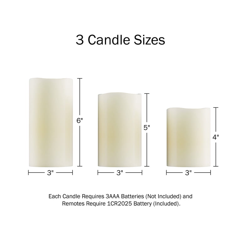 Lavish Home 3-Piece Color Changing Flameless LED Candle Set with