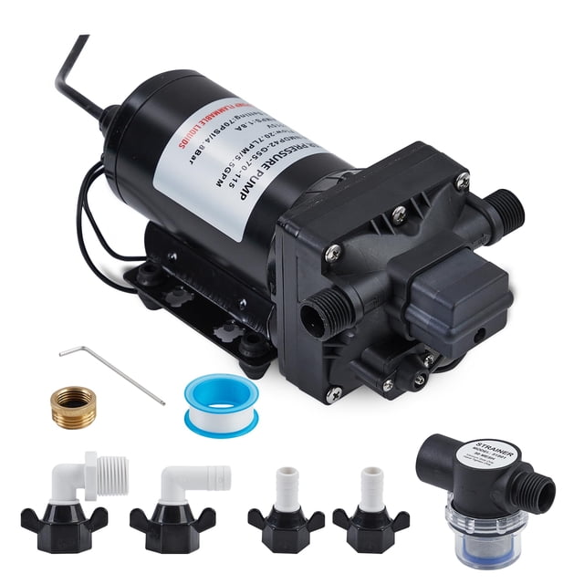 QinaQin RV Water Pump, 110V AC Camper Water Pump 3.5GPM 55PSI with Automatic Pressure Switch