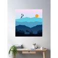 thumbnail image 2 of Forest Mountain Landscape Poster Wall Art, Modern Wall Decor, 16x16 UNFRAMED, 2 of 3