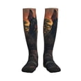 thumbnail image 3 of Compression Socks for Women and Men - Sunset Meditating Doberman Compression Socks Circulation for Workout, 3 of 8