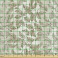 thumbnail image 2 of Ambesonne Vintage Fabric by the Yard Upholstery, Leafy Print Nude Tone Motif, 2 Yards, Pale Sepia and White, 2 of 5