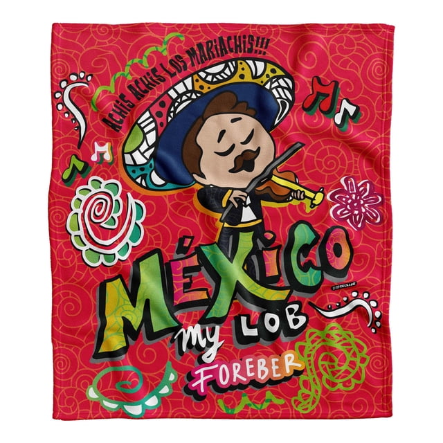 Cobertor Frazada Distroller 127 cm x 152 cm Mariachi rojo