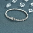 thumbnail image 3 of Round Cut Cluster Moissanite Tennis Bracelet for Women Men S925 Sterling Silver 6-8 Inch D Color VVS1 Moissanite Bracelets Jewelry for Her, 3 of 8