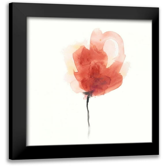Vess, June Erica 12x12 Black Modern Framed Museum Art Print Titled - Expressive Blooms III