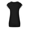 thumbnail image 3 of Pompotops Robe d'Été Ajustée Décontractée Mode Dentelle Sans Manches Couleur Unie, 3 of 4