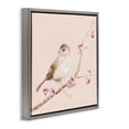 thumbnail image 4 of Sweet Brown Bird Perched Gray Framed Floater Canvas Wall Art, design by Lisa Wehmeyer, 4 of 10