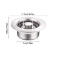 thumbnail image 3 of ¡Gran oferta! Colador de fregadero de cocina, tapón de fregadero de acero inoxidable 304, colador de fregadero antiobstrucción para visita de cocina estándar de EE. UU., 3 of 5