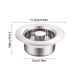 thumbnail image 3 of Autumn Clearance Kitchen Sink Strainer , 304 Stainless Steel Up Sink Stopper, Anti-Clogging Sink Strainer For US Standard Kitchen Visit, 3 of 5