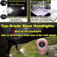 thumbnail image 2 of Faro LED que brilla intensamente Zapatos Lámpara Super brillante para caminar Camping (Rosa), 2 of 3