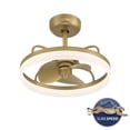 thumbnail image 2 of Hunter 20 inch Avel Fandelier Luxe Gold Ceiling Fan with LED Light Kit and Handheld Remote, 2 of 16