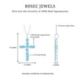 thumbnail image 6 of Rosec Jewels Real Aquamarine Cross Pendant Necklace with Chain - Faith Necklace - AAA Grade - Ready to Gift with Jewelry Box, 18K White Gold, 6 of 7