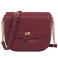thumbnail image 1 of Michael Kors Mott Pebbled Leather Dome Crossbody - Oxblood, 1 of 3