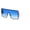 Blue, variant on New Style Big Square Frame Rivet Sunglasses Metal Frame Polycarbonate Lenses Universal Fit Unisex