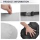 thumbnail image 3 of Almohada para Cabeza de Automóvil Ergonomica y Cómoda Almohada de Soporte para el Cuello Suede, Espuma de Memoria Ancho Ajustable Gris Claro 2 Pzs para Conducir Viajar, 3 of 7
