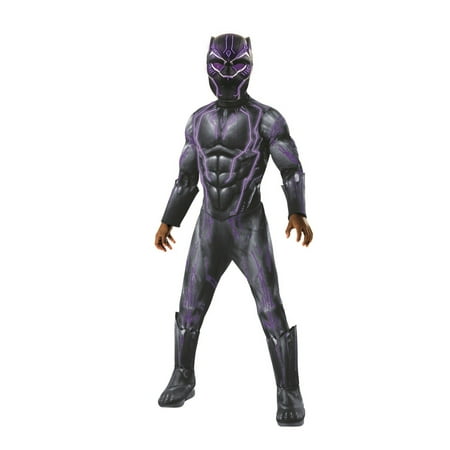 Marvel Black Panther Movie Super Deluxe Boys Light Up Black Panther Halloween Costume