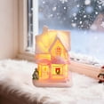 thumbnail image 2 of nTRIUQJ Enchanting Village Resin Desktop Ornament Miniature Holiday Tabletop Display Festive Winter Scene Centerpiece Collectible Crafted Cottage B, 2 of 5