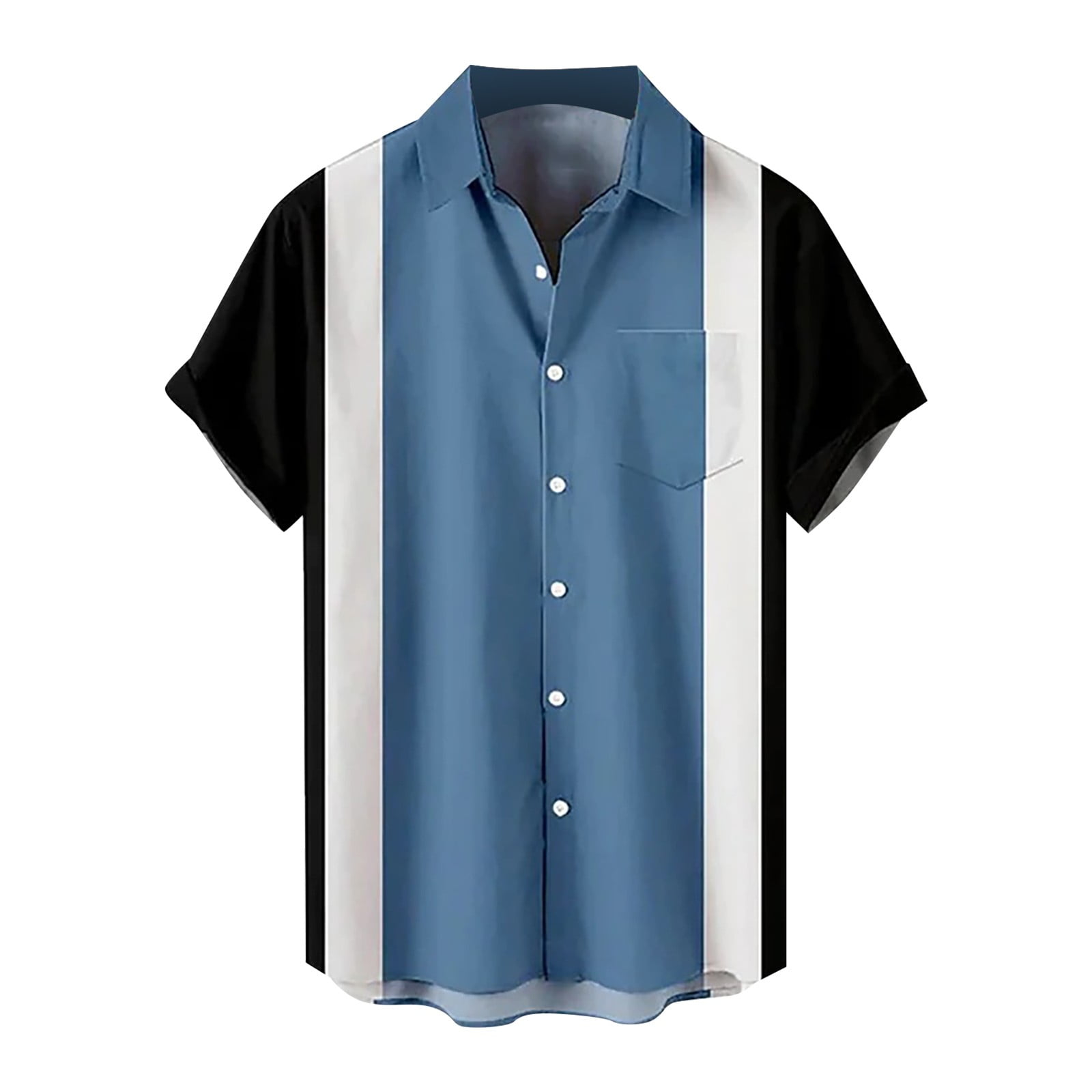 Mens Shirt Adult Male New Years Outfit Men Flower Short Sleeved Shirt Men s Summer Beach Style Relaxed Casual Lazy Shirt Clothes Light Blue XL