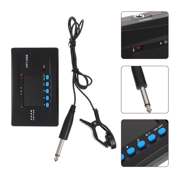 LEORX 1 Set Music Tuner for Guzheng Professional Guzheng Tuner Black Metronome Accessory