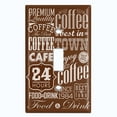 thumbnail image 2 of Metal Light Switch Wall Plate Outlet Cover (Coffee Shop Cafe Restaurant Sign Brown White - Single Toggle), 2 of 2