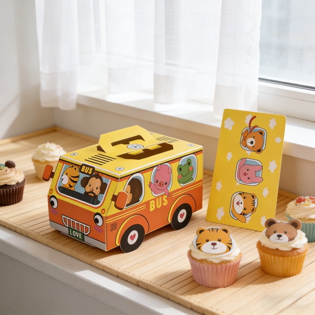 School Bus Gift Box Teacher Thank You Gift Treat Box School Season Party Supplies For Candy Popcorn