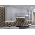 thumbnail image 5 of Fresh Asterim Brown Floral Pattern Polished Glass Mosaic Wall and Floor Tile, 5 of 7