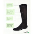 thumbnail image 3 of MeMoi Ribbed Classic Cotton-Rich Solid-Color Knee High Sock - Girls - Female, 8, Black, 3 of 12