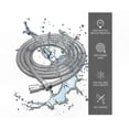 thumbnail image 2 of 5m Stainless Steel Shower Hose with Brass Connector, Universal Fit, Chrome Finish, Anti-Burst Design (500cm), 2 of 5