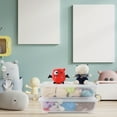 thumbnail image 4 of Nesmilers 40 Quart Plastic Underbed Storage Bins, 4-Pack Clear Wheeled Storage Box, 4 of 4