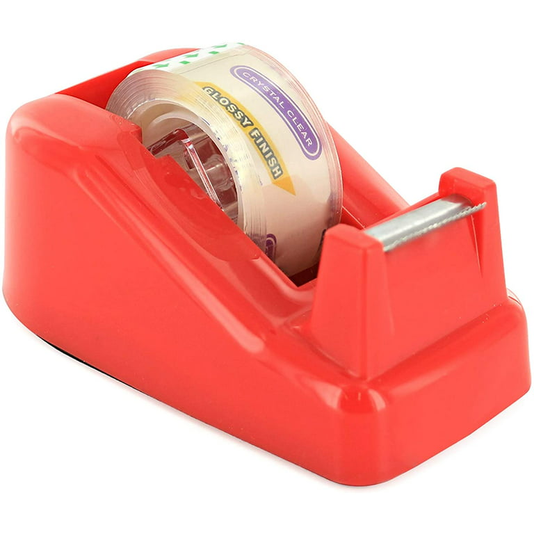 Andoer Transparent Desktop Tape Tape Hand Use Practical Adhesive Tape  Dispenser Portable Lightweight for Office Home DIY Handcraft Stationery  10.2x7.2x2.5cm Suitable for 24mm Width Tape 