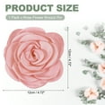 thumbnail image 2 of Pin de broche de camelia de satén, clips de flores para el cabello, horquilla floral para mujeres en bodas, rosa empolvado, 2 of 7