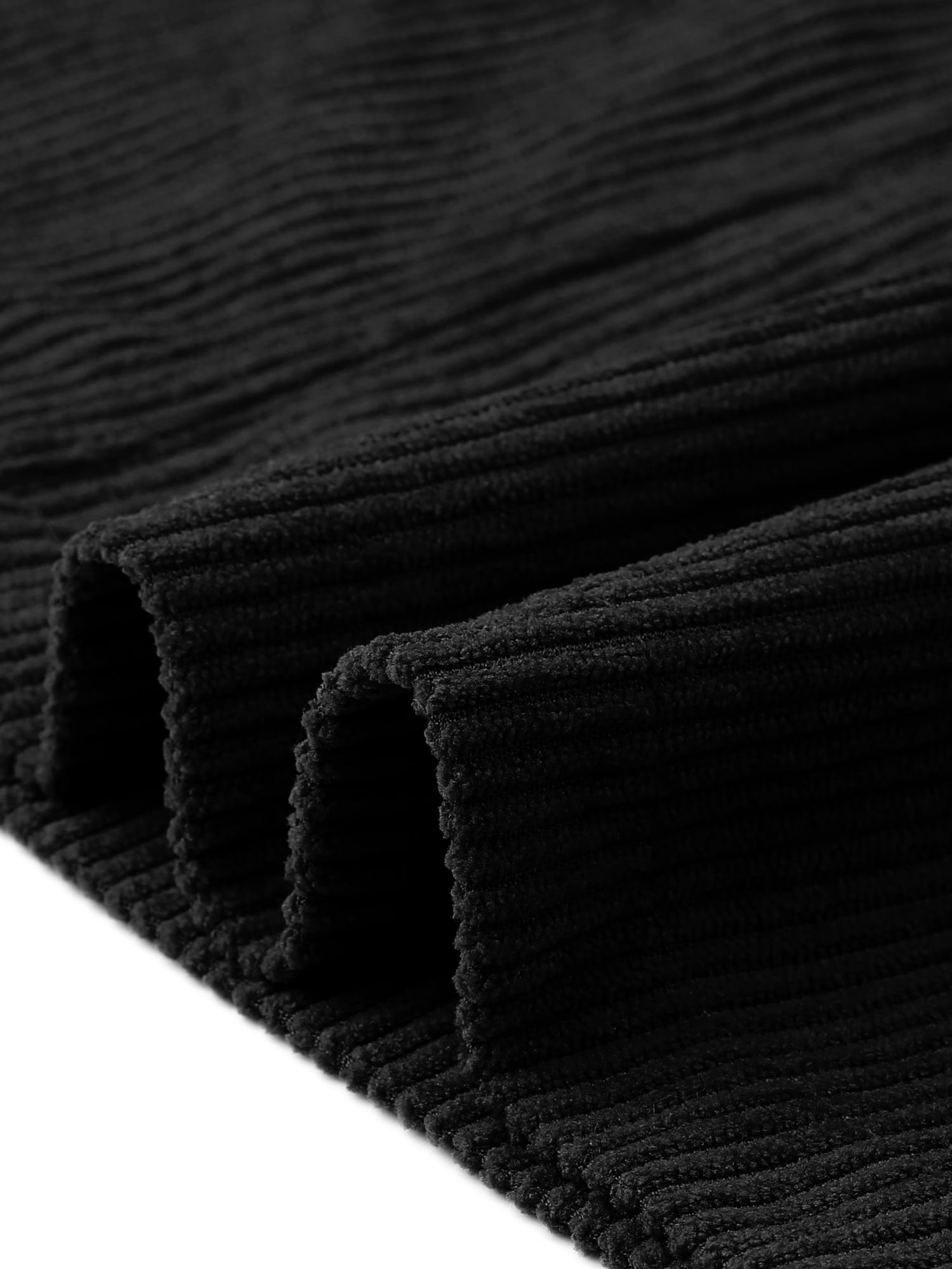DARING DIVA Women's Corduroy A Line Midi Button Down Pockets Skirt M Black