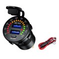 thumbnail image 4 of Toma de corriente del cargador USB dual QC3.0 con voltímetro Streamlight para motocicleta de automóvil Ndcxsfigh Accesorios para autos y motos, 4 of 8