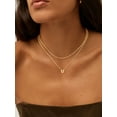 thumbnail image 4 of Silvora 14K Gold Plated Layered Letter Initial Pendant Necklaces for Women Stackable Layer Necklace Delicate Jewelry Birthday Christmas Valentines Gifts for Her, 4 of 8