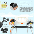 thumbnail image 4 of High Chair Footrest Non-Slip High Chair Foot Rest Height Adjustable Highchair Footrest Polypropylene Footstool, 4 of 8