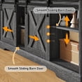 thumbnail image 2 of 58" Farmhouse TV Stand for 65 Inch TVs with Sliding Barn Door, Rustic Wood Entertainment Center Media Console Cabinet for Living Room, 2 of 7