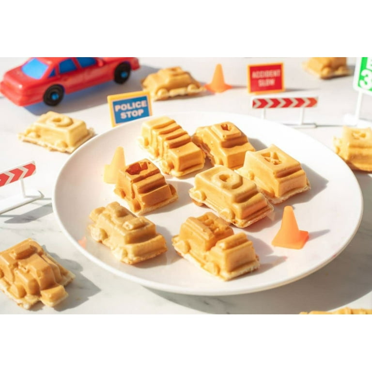 Auto Body Shop Waffle Maker- Make Custom Shaped Cars, Trucks or Vehicles  Out of WAFFLES! Mix & Match Wheels, Engine & More for Non-Stop Kids  Breakfast