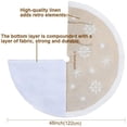 thumbnail image 2 of OurWarm Christmas Tree Skirt 48inch, White Snowflake Fur Burlap Tree Skirt for Xmas Decor Festive Holiday Decorations Indoor Outdoor, 2 of 6